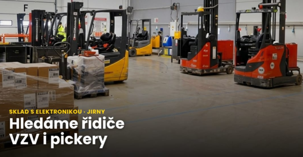 Skladník (VZV / PICKER) – HPP | 35 000–45 000 Kč | 5 týdnů dovolené | bez nočních směn